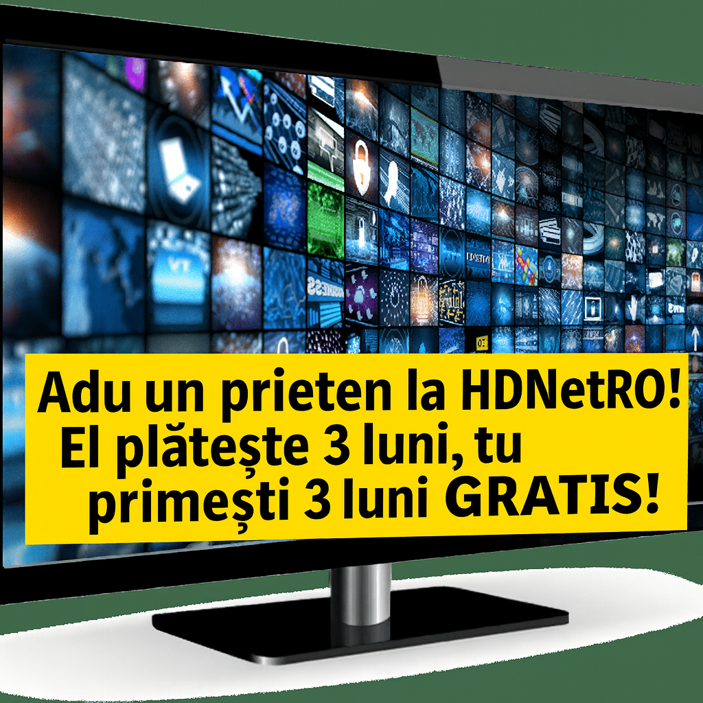 Adu un prieten la HDNetRO! El plătește 3 luni, tu primești 3 luni GRATIS!